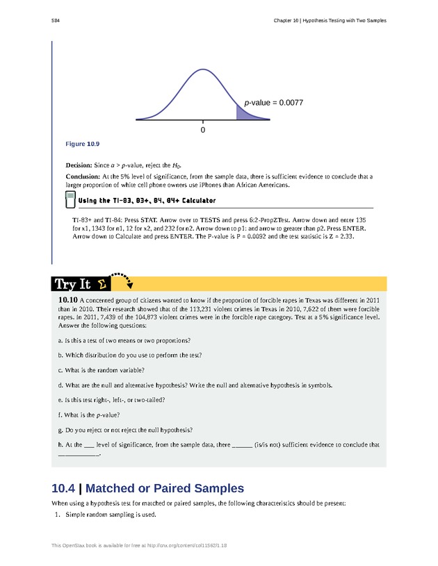 Introductory Statistics - Page 580