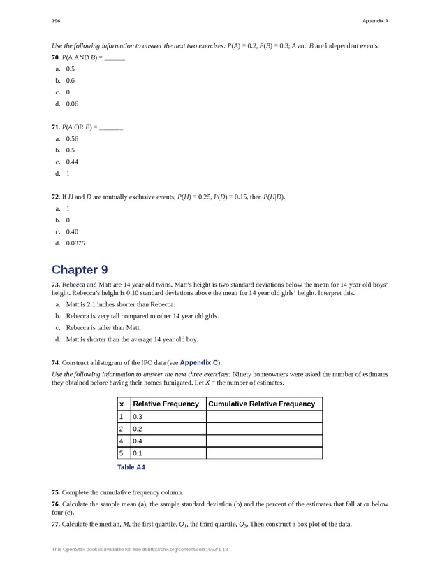 Introductory Statistics - Page 792