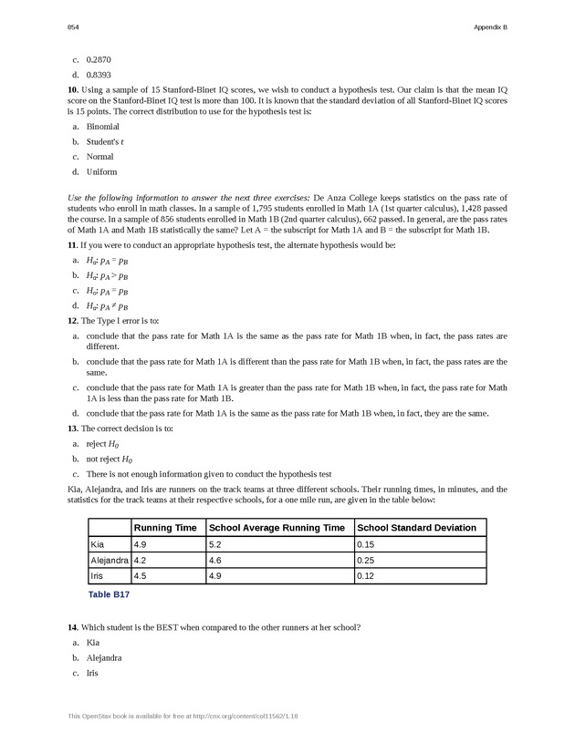 Introductory Statistics - Page 850