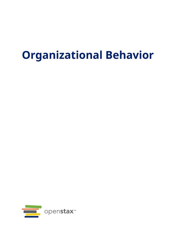 Organizational Behavior - Front Matter 3