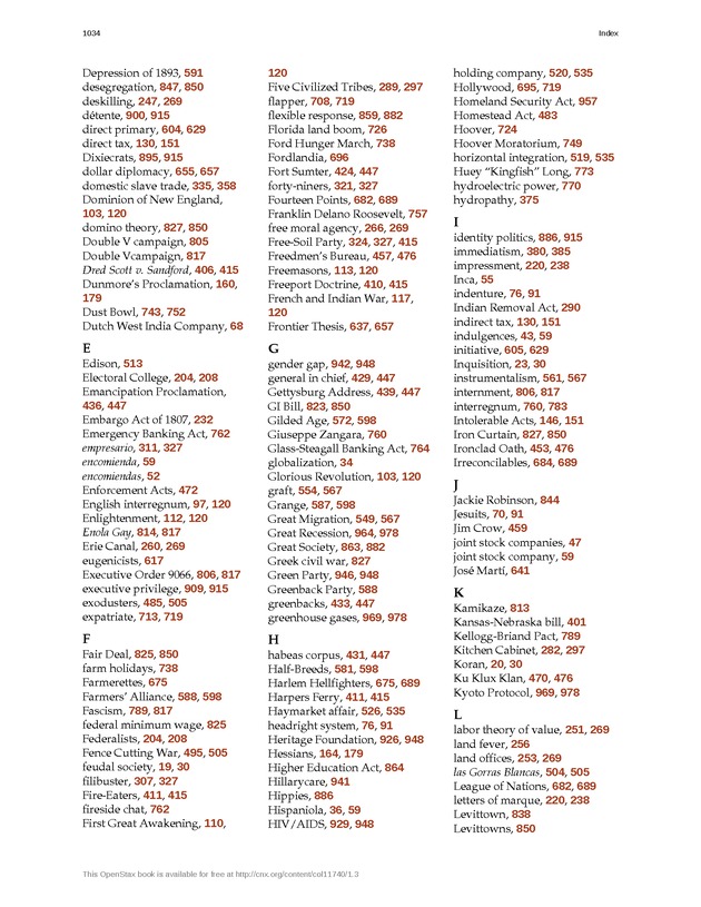 U.S. History - 