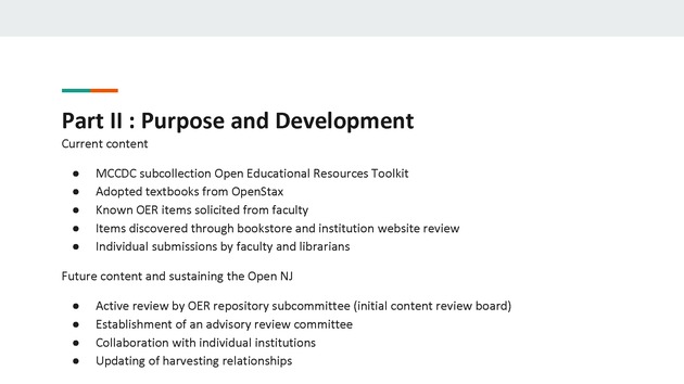 The OpenNJ Open Educational Resources Collection: Creating a Digital Space for Faculty Connections - Page 12