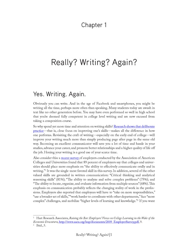 Writing In College: From Competence to Excellence - Page 1