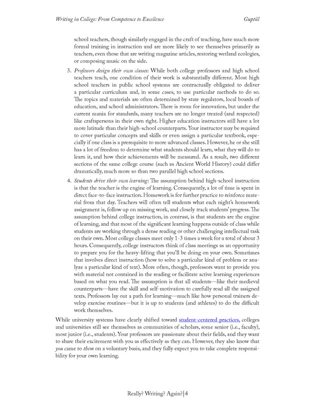 Writing In College: From Competence to Excellence - Page 4