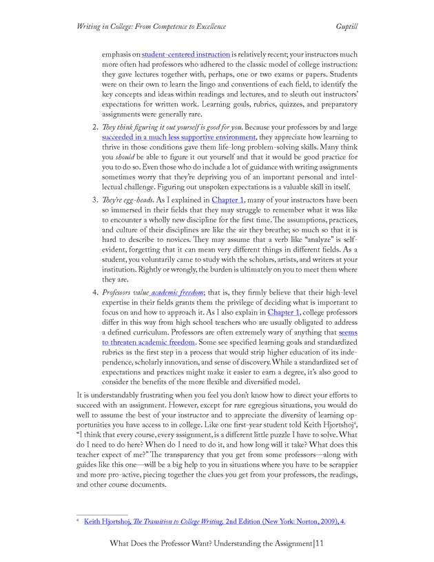 Writing In College: From Competence to Excellence - Page 11