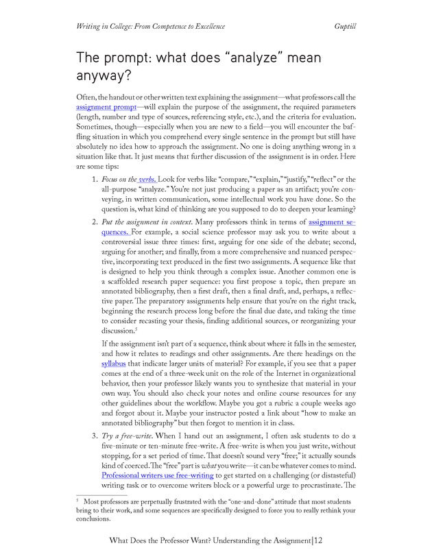 Writing In College: From Competence to Excellence - Page 12