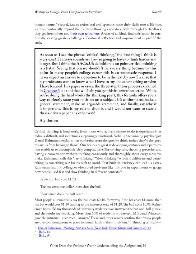 Writing In College: From Competence to Excellence - Page 16