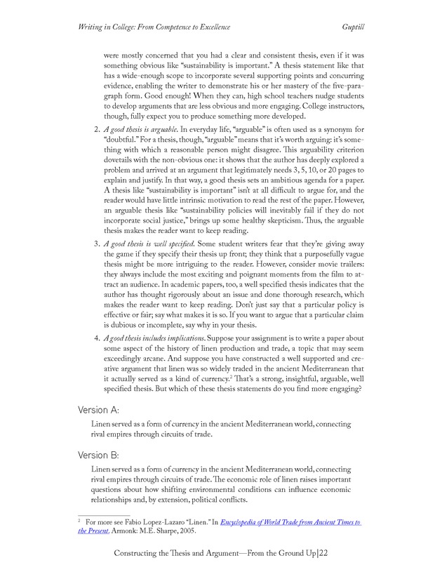 Writing In College: From Competence to Excellence - Page 22