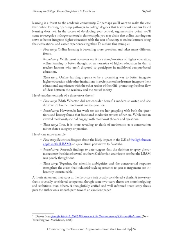 Writing In College: From Competence to Excellence - Page 24