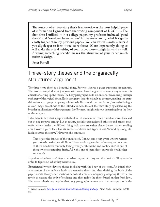 Writing In College: From Competence to Excellence - Page 25