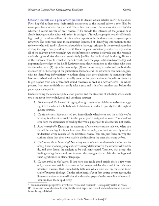 Writing In College: From Competence to Excellence - Page 33