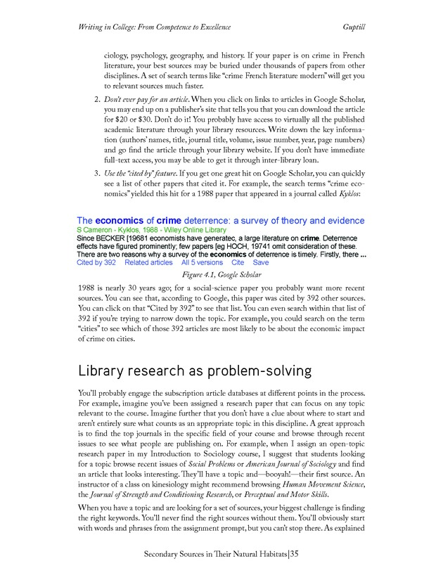 Writing In College: From Competence to Excellence - Page 35