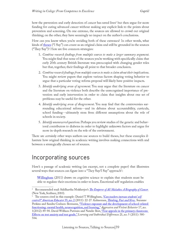 Writing In College: From Competence to Excellence - Page 39