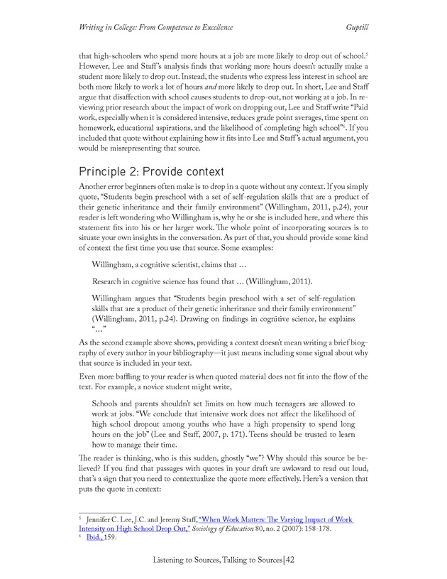 Writing In College: From Competence to Excellence - Page 42