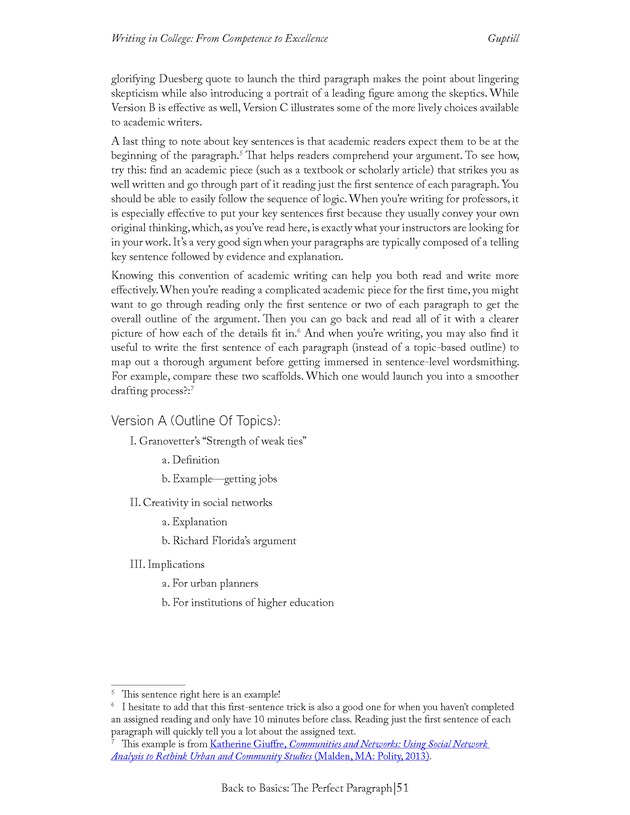 Writing In College: From Competence to Excellence - Page 51