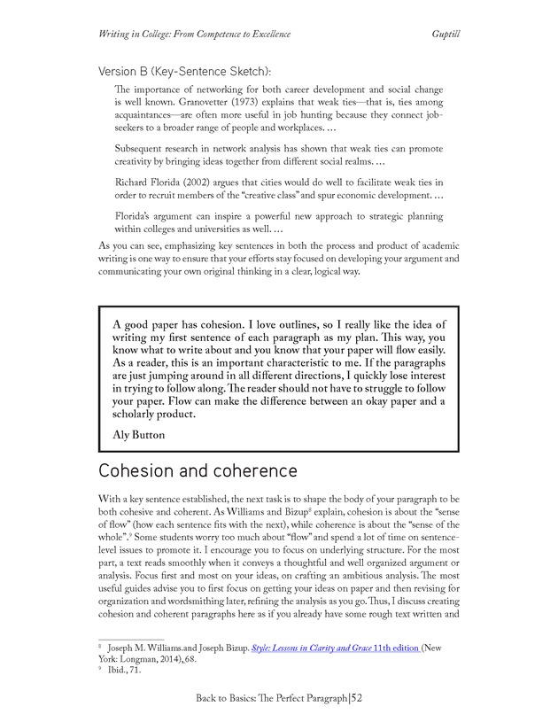 Writing In College: From Competence to Excellence - Page 52
