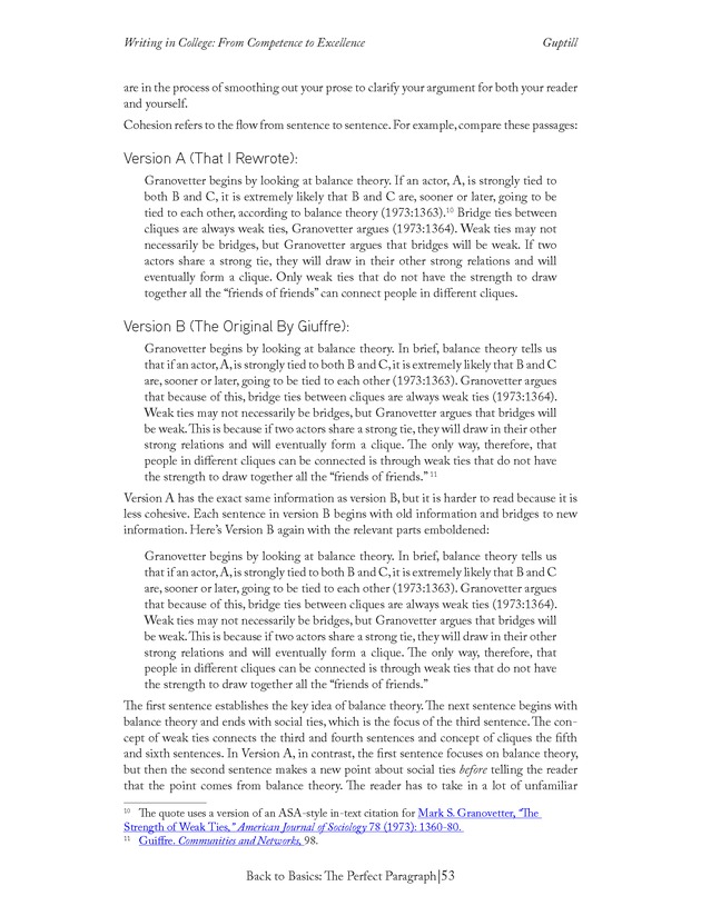 Writing In College: From Competence to Excellence - Page 53