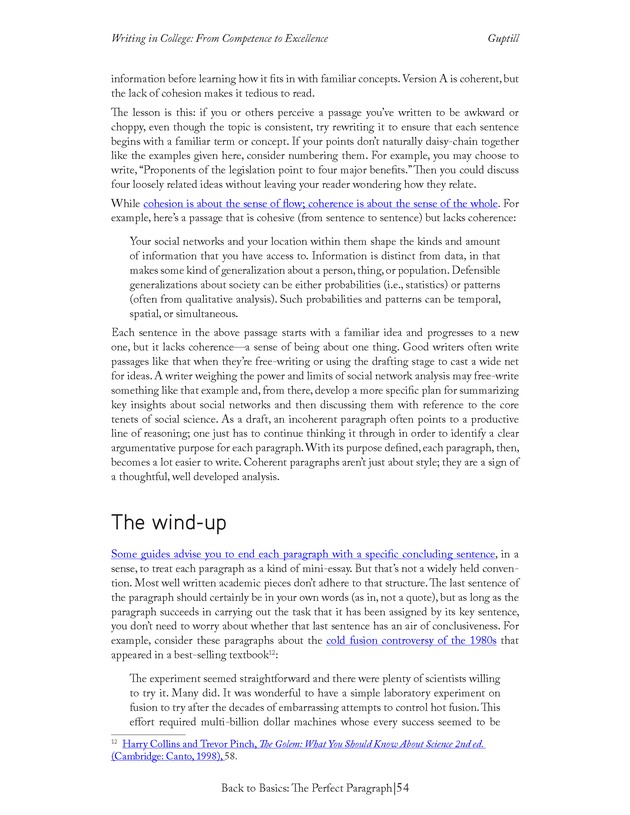 Writing In College: From Competence to Excellence - Page 54