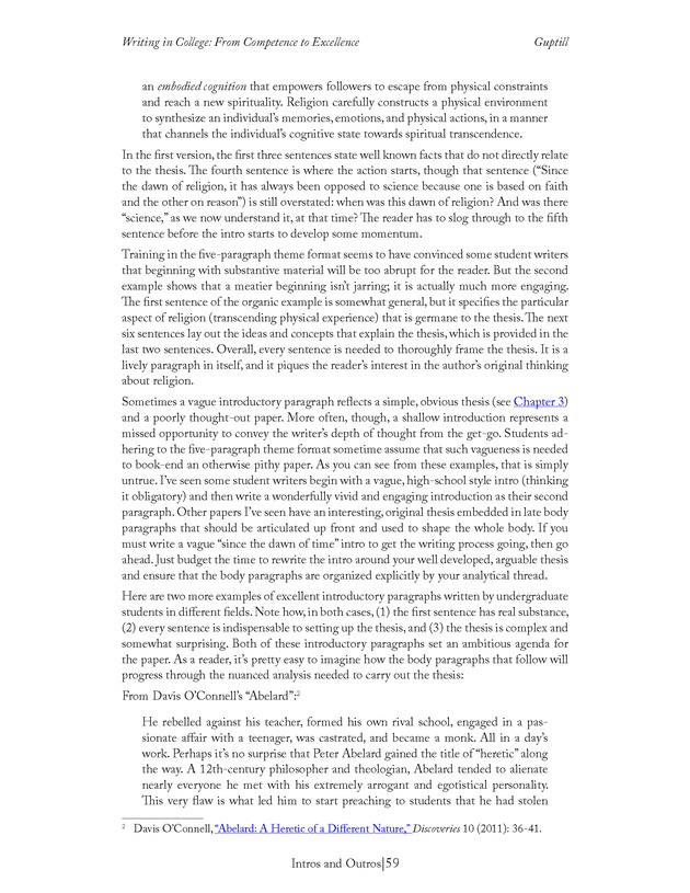 Writing In College: From Competence to Excellence - Page 59
