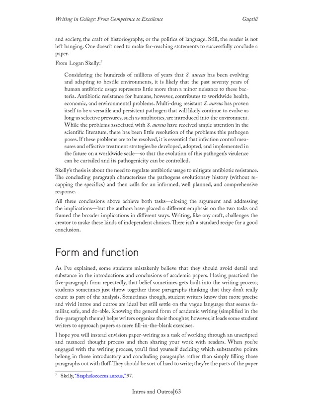 Writing In College: From Competence to Excellence - Page 63