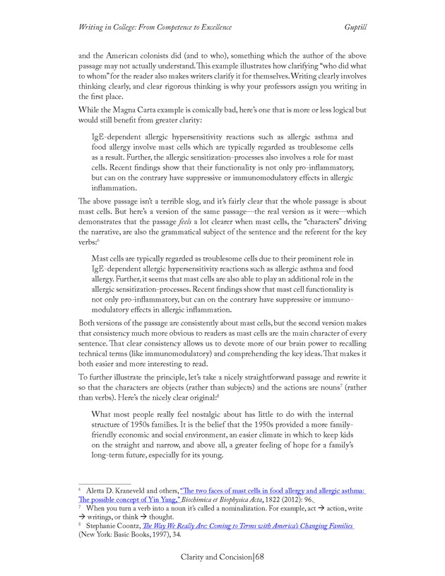 Writing In College: From Competence to Excellence - Page 68