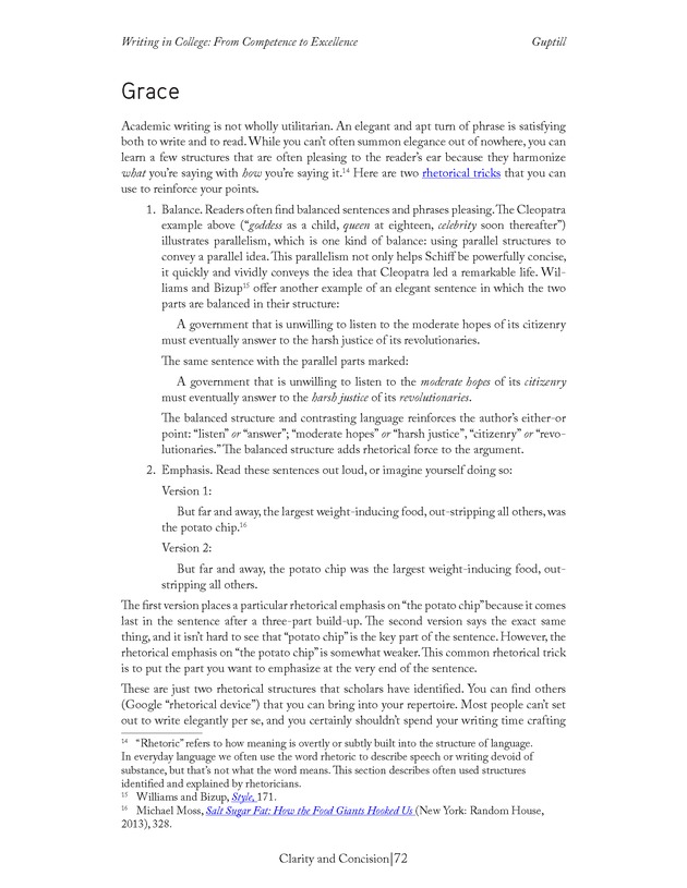 Writing In College: From Competence to Excellence - Page 72