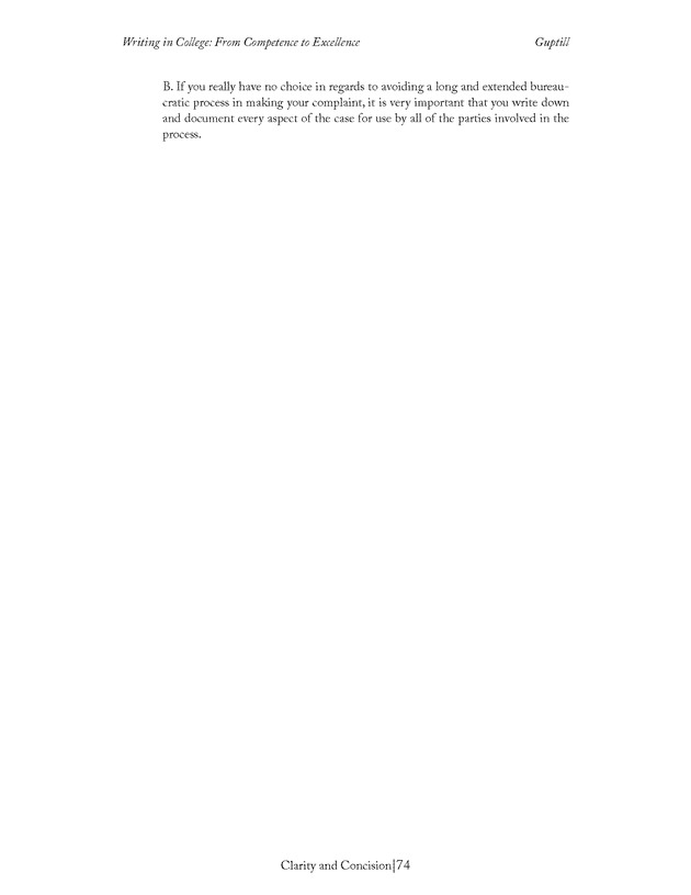 Writing In College: From Competence to Excellence - Page 74
