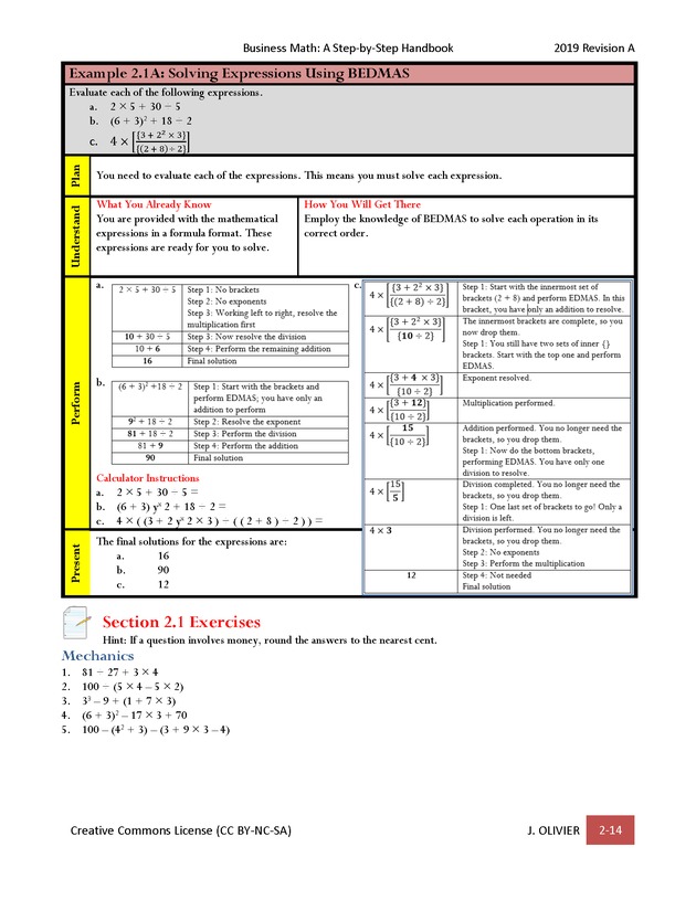BUSINESS MATH: A Step-By-Step Handbook - Page 14