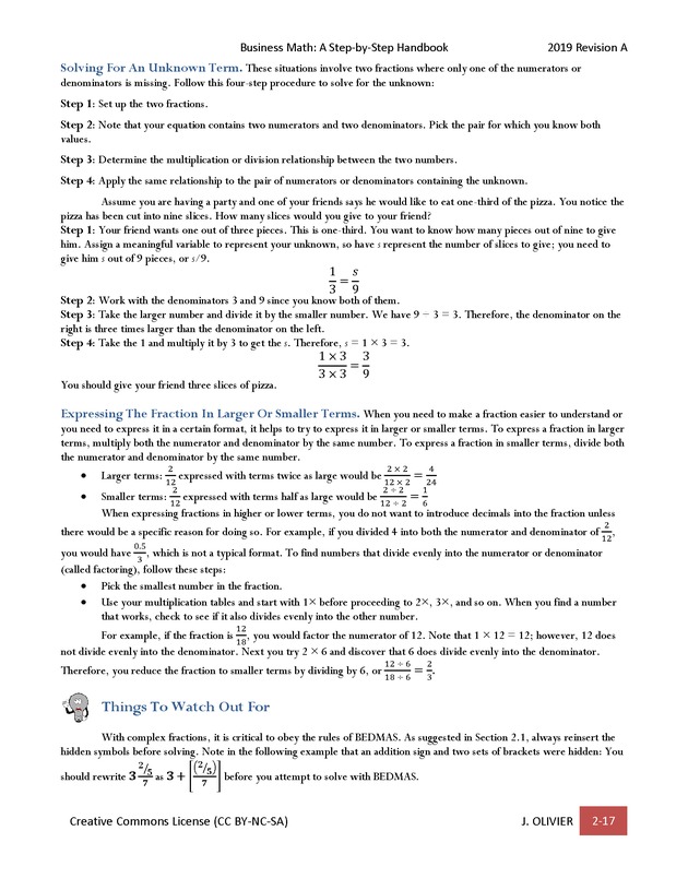 BUSINESS MATH: A Step-By-Step Handbook - Page 17