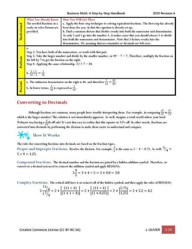 BUSINESS MATH: A Step-By-Step Handbook - Page 19