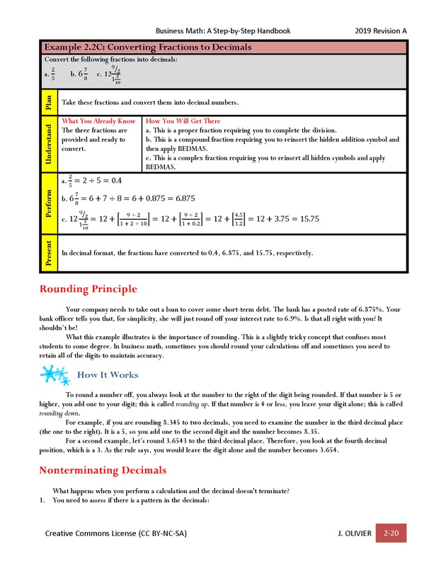 BUSINESS MATH: A Step-By-Step Handbook - Page 20