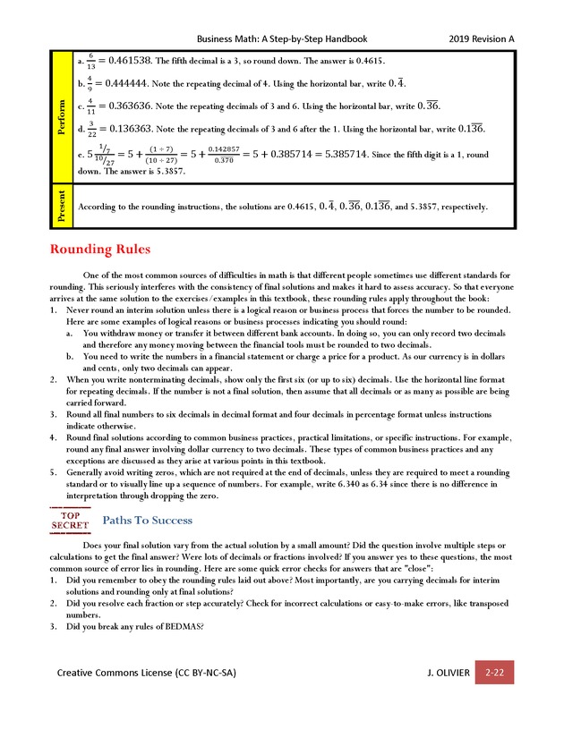 BUSINESS MATH: A Step-By-Step Handbook - Page 22