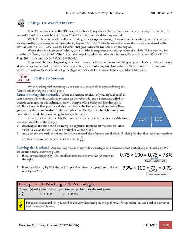 BUSINESS MATH: A Step-By-Step Handbook - Page 26