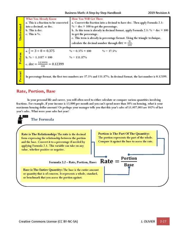 BUSINESS MATH: A Step-By-Step Handbook - Page 27
