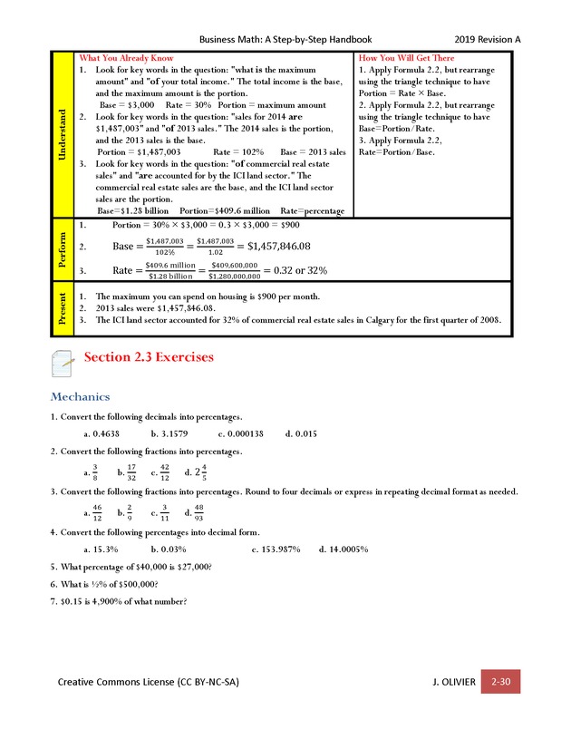BUSINESS MATH: A Step-By-Step Handbook - Page 30