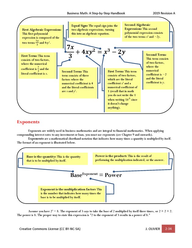 BUSINESS MATH: A Step-By-Step Handbook - Page 34