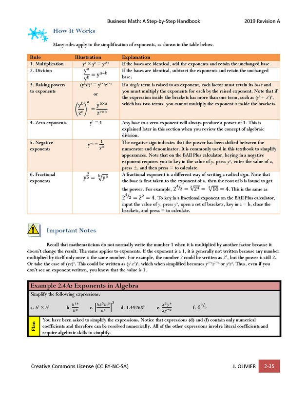 BUSINESS MATH: A Step-By-Step Handbook - Page 35