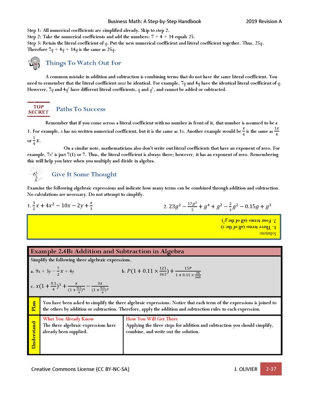 BUSINESS MATH: A Step-By-Step Handbook - Page 37