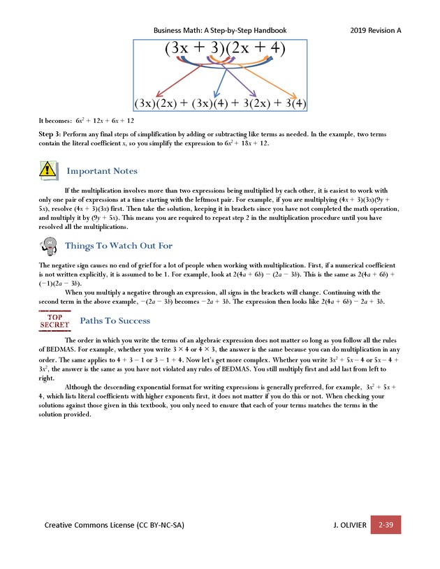 BUSINESS MATH: A Step-By-Step Handbook - Page 39