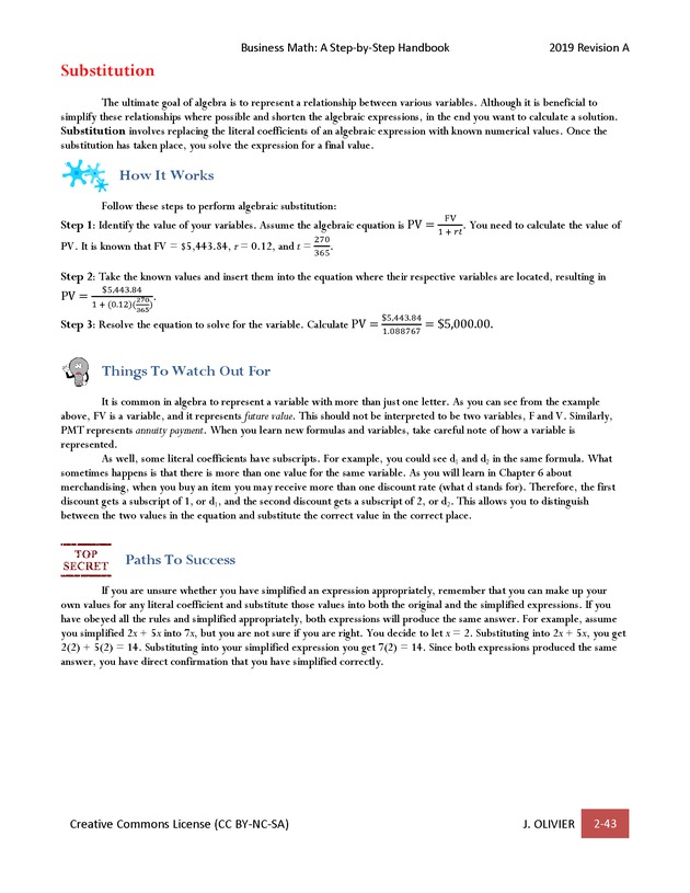 BUSINESS MATH: A Step-By-Step Handbook - Page 43