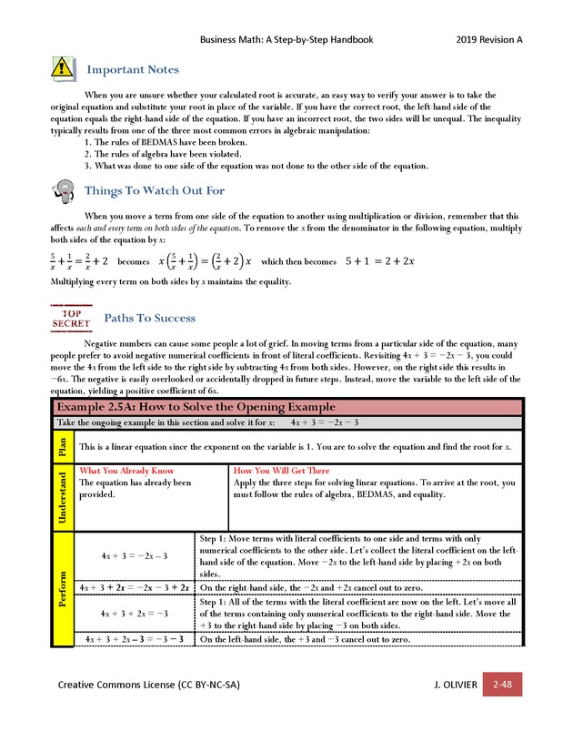 BUSINESS MATH: A Step-By-Step Handbook - Page 48