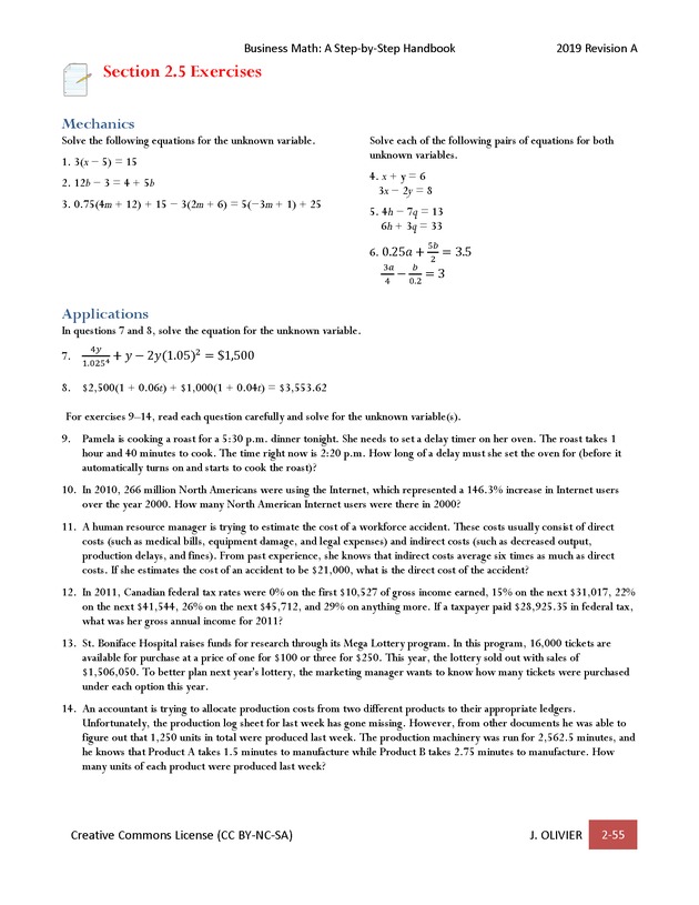 BUSINESS MATH: A Step-By-Step Handbook - Page 55