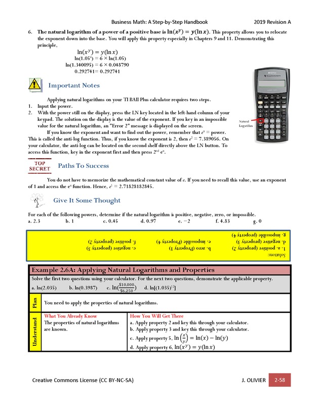 BUSINESS MATH: A Step-By-Step Handbook - Page 58