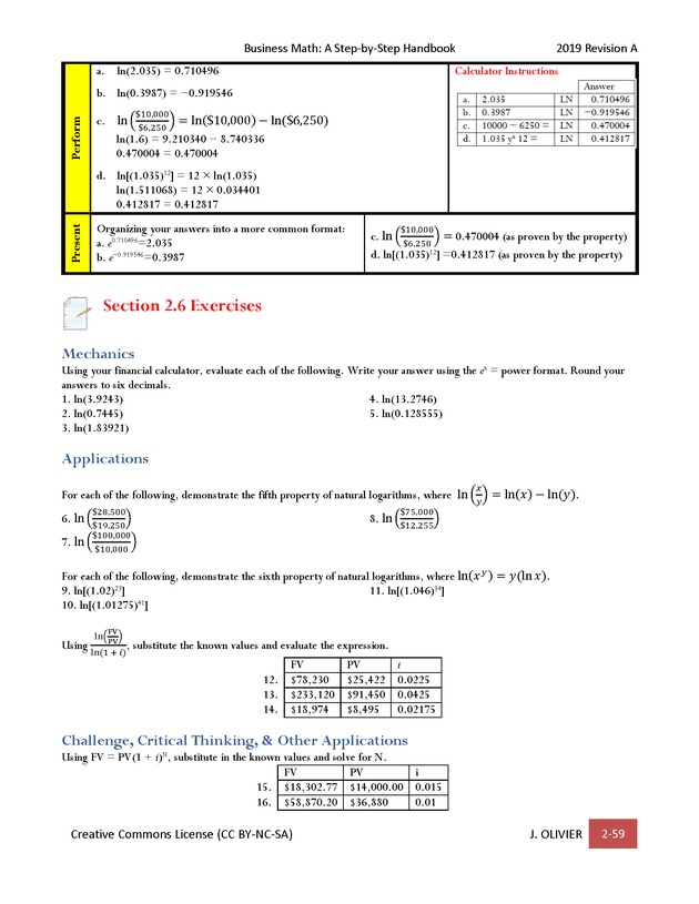 BUSINESS MATH: A Step-By-Step Handbook - Page 59