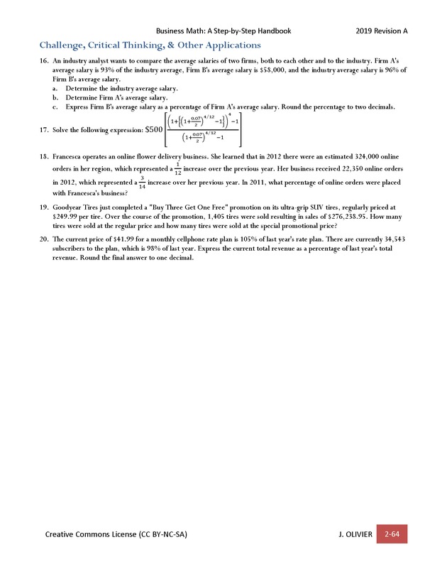 BUSINESS MATH: A Step-By-Step Handbook - Page 64