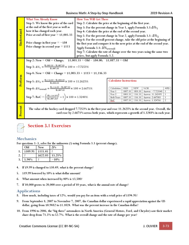 BUSINESS MATH: A Step-By-Step Handbook - Page 73