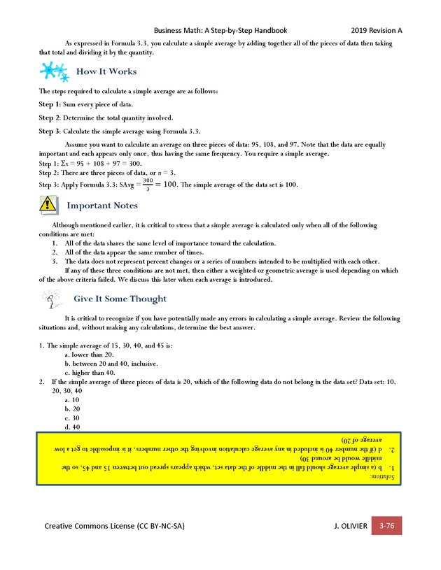 BUSINESS MATH: A Step-By-Step Handbook - Page 76