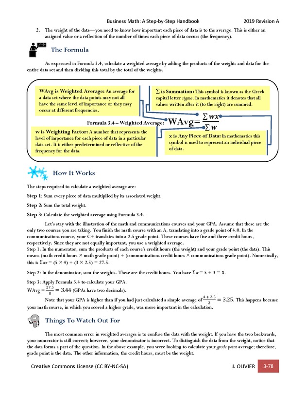 BUSINESS MATH: A Step-By-Step Handbook - Page 78