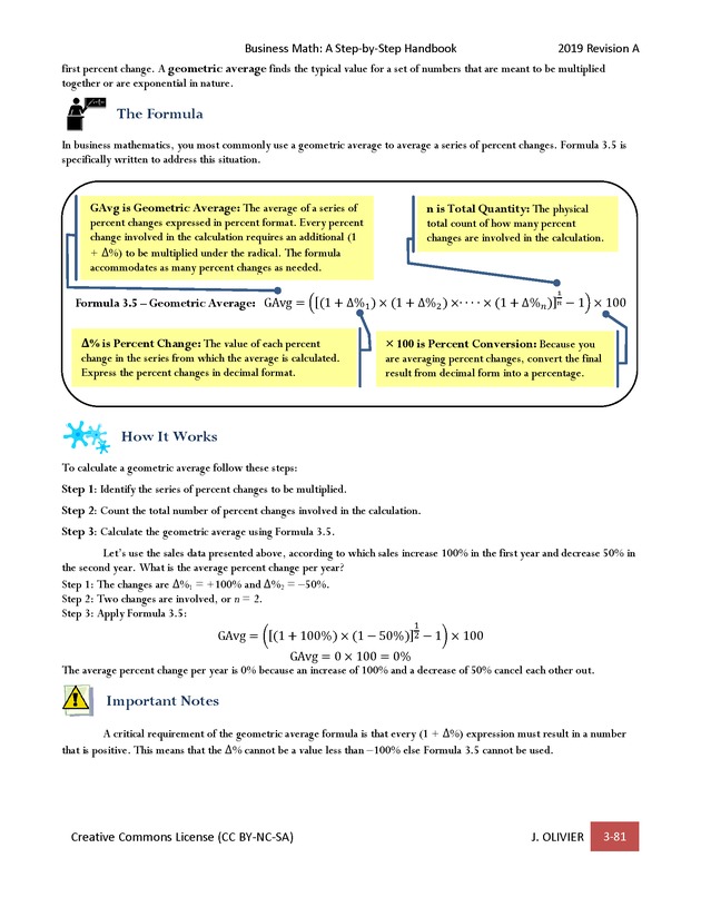 BUSINESS MATH: A Step-By-Step Handbook - Page 81