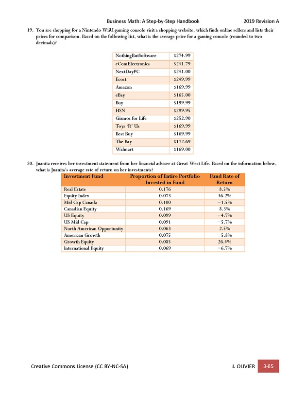 BUSINESS MATH: A Step-By-Step Handbook - Page 85
